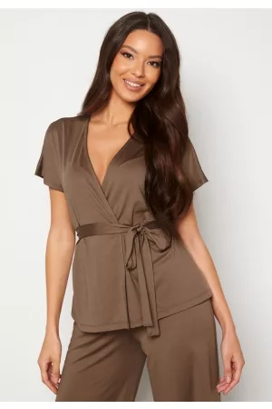 Happy Holly Kvinna Jackor - Jamie kimono jacket Light brown 32/34