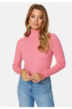 Trendyol Astrid Ribbed Polo Shirt Pink S