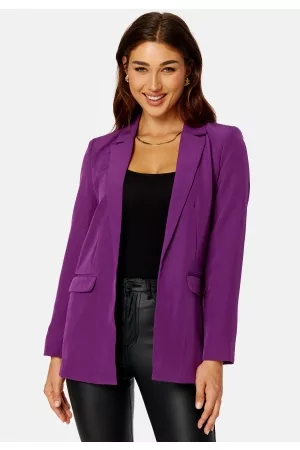 Pieces Kvinna Kavajer - Bossy LS Loose Blazer Silver Mink L