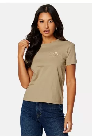 GANT Reg Tonal Shield T-Shirt 270 Concrete Beige L