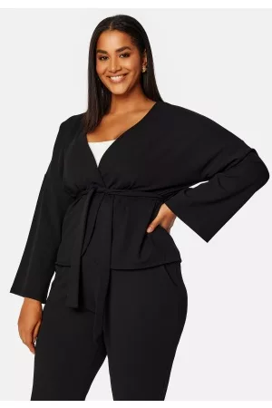 Happy Holly Kvinna Jackor - Yasmina kimono jacket Black 40/42