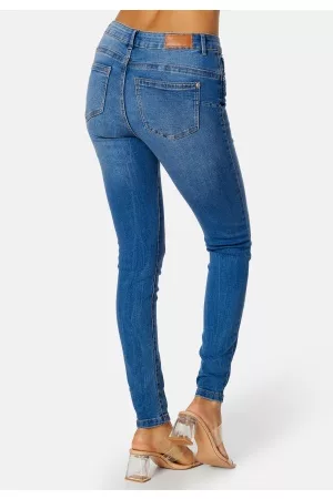VERO MODA Kvinna Jeans - Alia MR S Shape Jeans Medium Blue Denim XS/30