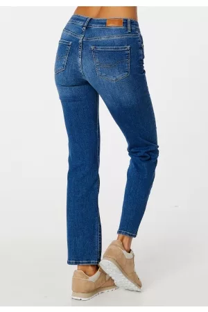 VERO MODA Kvinna Straight jeans - Daf MR Straight Jeans Medium Blue Denim 29/30