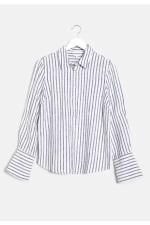 BUBBLEROOM CC Linen striped shirt Striped 34