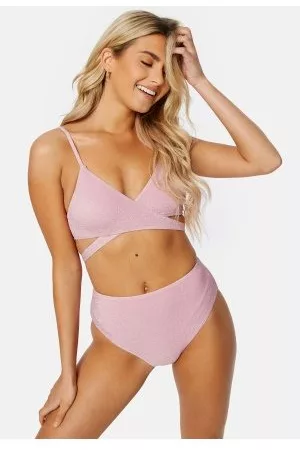 BUBBLEROOM Kvinna Bikinis - Eila Glitter Bikini Set Dusty pink 36