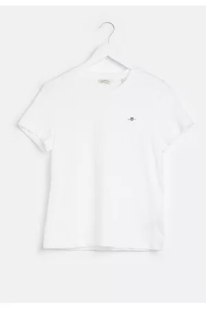 GANT Kvinna T-shirts - Reg Shield SS T-shirt WHITE S