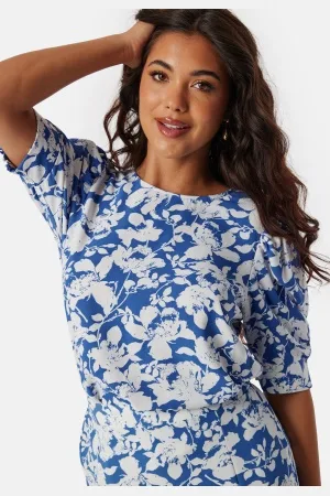 VERO MODA Vmfrej 2/4 kerry top Blue/White/Floral XL