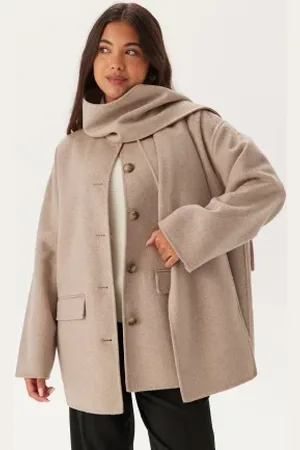 SELECTED Slfpam Handmade Scarf Jacket Sandshell 36