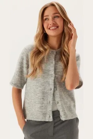 SELECTED Slflulu 2/4 KNIT CARDIGAN NOOS Light Grey Melange XS