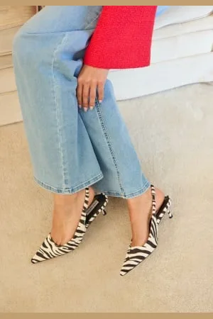 Steve Madden Kari Slingback Zebra 36