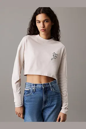 Calvin Klein Cropped Long Sleeve T-shirt