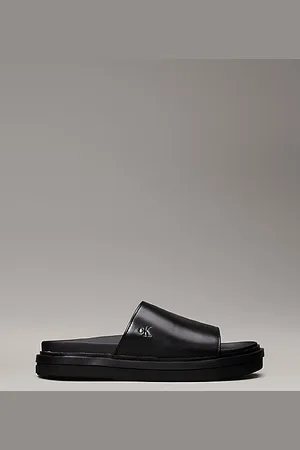 Calvin Klein Faux Leather Sliders