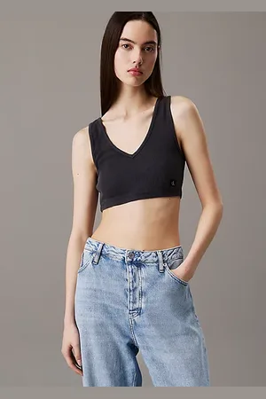 Calvin Klein Ribbed Cotton Bralette Top