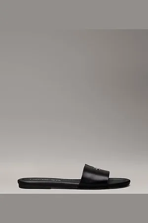 Calvin Klein Faux Leather Sliders