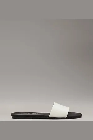 Calvin Klein Faux Leather Sliders