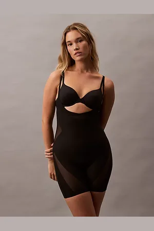 Calvin Klein Open Bust Shapewear Bodysuit - Stay Put Mesh