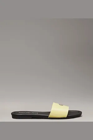 Calvin Klein Faux Leather Sliders