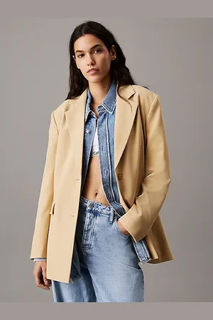 Calvin Klein Soft Twill Tie Back Blazer
