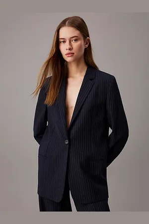 Calvin Klein Relaxed Pinstripe Blazer