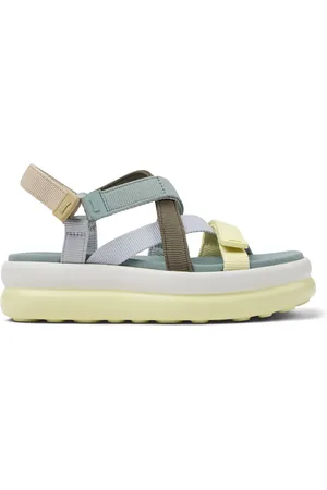 Camper Twins - Sandals for Women - Grey,Blue,Beige, size 38, Cotton fabric