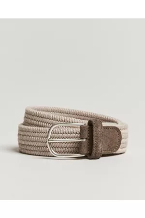 Anderson's Man Bälten - Braided Wool Belt Beige