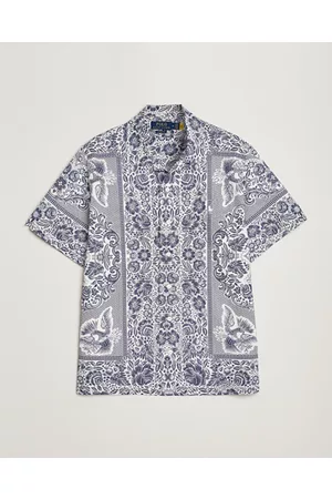 Ralph Lauren Man Kortärmade skjortor - Printed Paisley Short Sleeve Shirt Blue