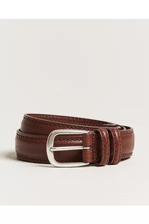 Anderson's Man Bälten - Grained Leather Belt 3 cm Brown