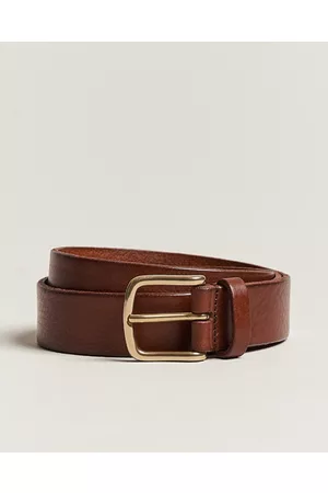 Anderson's Man Bälten - Leather Belt 3 cm Cognac