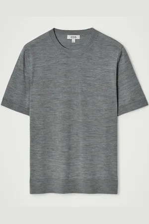COS Stickad T-Shirt I Merinoull Med Smal Passform in