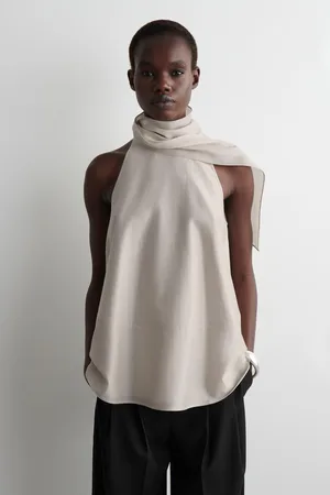 COS Draperad Halterneck-Topp