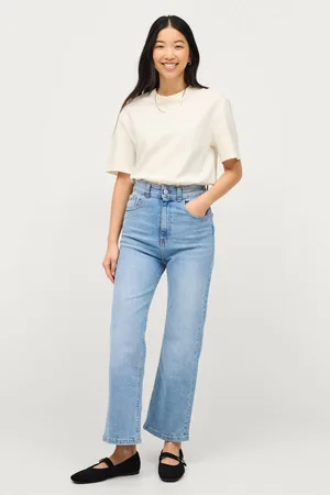 Wideleg foil jeans