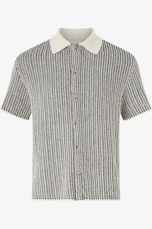 Les Deux Skjorta Easton Knitted SS Shirt