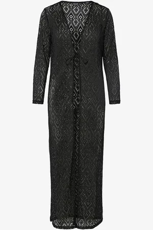 Pieces® Strandklänning pcVita 7/8 Lace Ankle Kimono