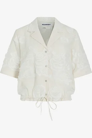 VILA Blus Rouzoe SS Resort Collar Shirt
