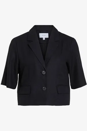 VILA Topp viPockey 2/4 Sleeve Cropped Blazer