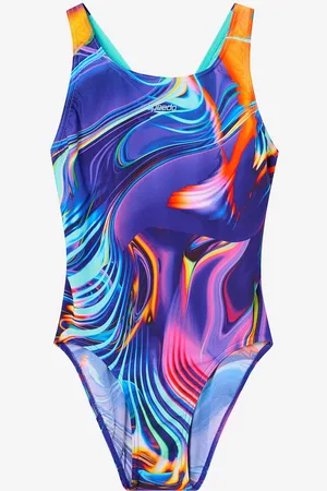 Speedo Baddräkt Girls Digital Allover Leaderback