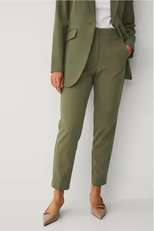 ELLOS Slacks i stretch med hög midja