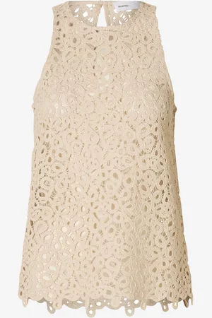 SELECTED Topp slfAlima SL Crochet Top
