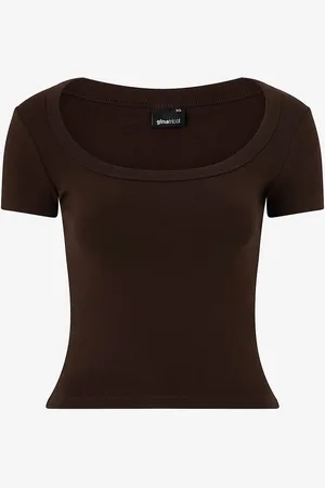 Gina Tricot Topp Rib Short Sleeve Top