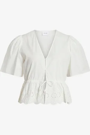 VILA Blus viClothy S/S Tie Top