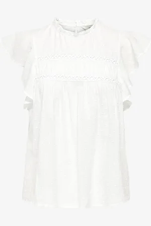 ONLY Blus onlKatti S/S Dobby Top Wvn