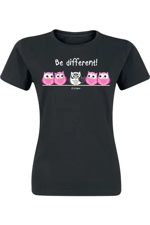 BE DIFFERENT Fun T-shirt - - Metal - S 3XL - för Dam