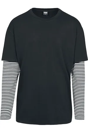 Urban classics Långärmad tröja - Oversized Double Layer Striped LS Tee - S XXL - för Herr