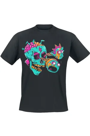 Rick and Morty Anime T-shirt - Eyeball Skull - M - för Herr