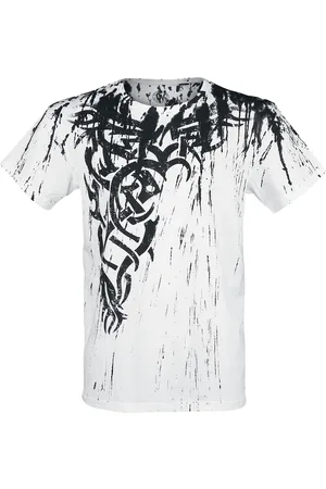 Outer Vision T-shirt - Wings Tattoo Splashed Strips - S 4XL - för Herr