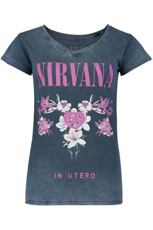 Nirvana T-shirt - Flowers - S XXL - för Dam