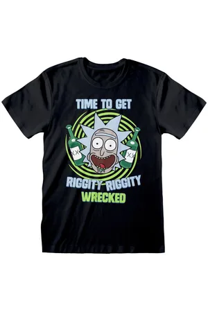 Rick and Morty Anime T-shirt - Riggity Wrecked - S XXL - för Herr