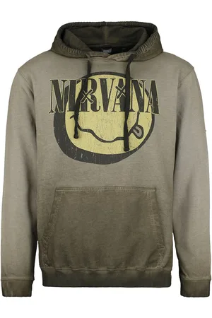 Nirvana Luvtröja - Yellow Smiley - S XXL - för Herr