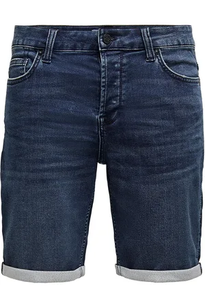 Only & Sons Shorts - ONSPly Life Reg D Blue Slim Fit - S XXL - för Herr