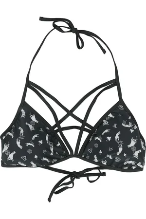 Gothicana Gothic Bikini-överdel - Pentagram bikiniöverdel - M XXL - för Dam